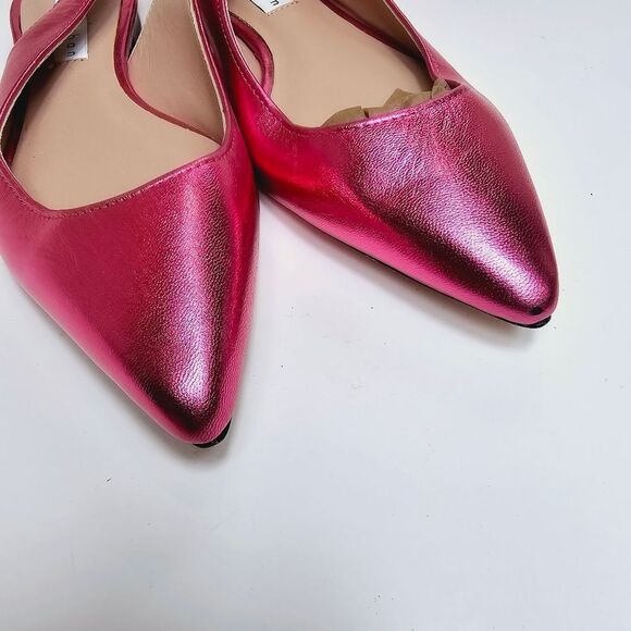 James Chan Nakasey Pink Metallic  Sling Back Flat Size 7 NWOB - Picture 3 of 13